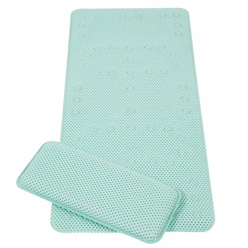 MAT ANTIDESLIZANTE DE BAÑERA MÁS COJIN - VERDE