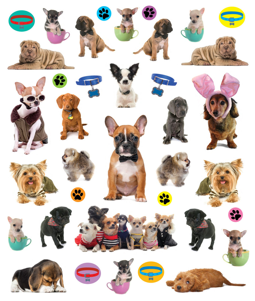 STICKERS REUTILIZABLES CACHORROS