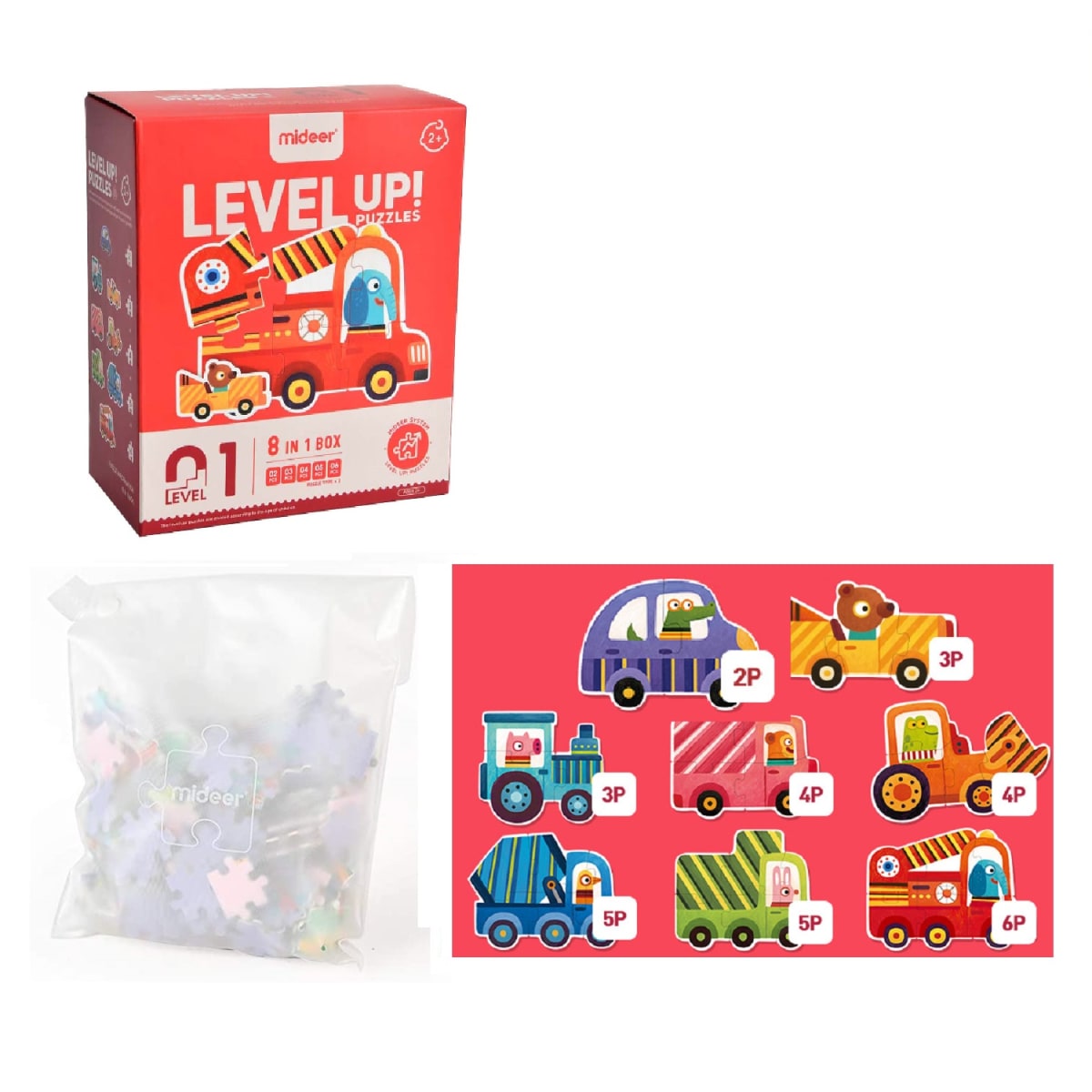 LEVEL UP PUZZLES NIVEL 1, VEHICULOS