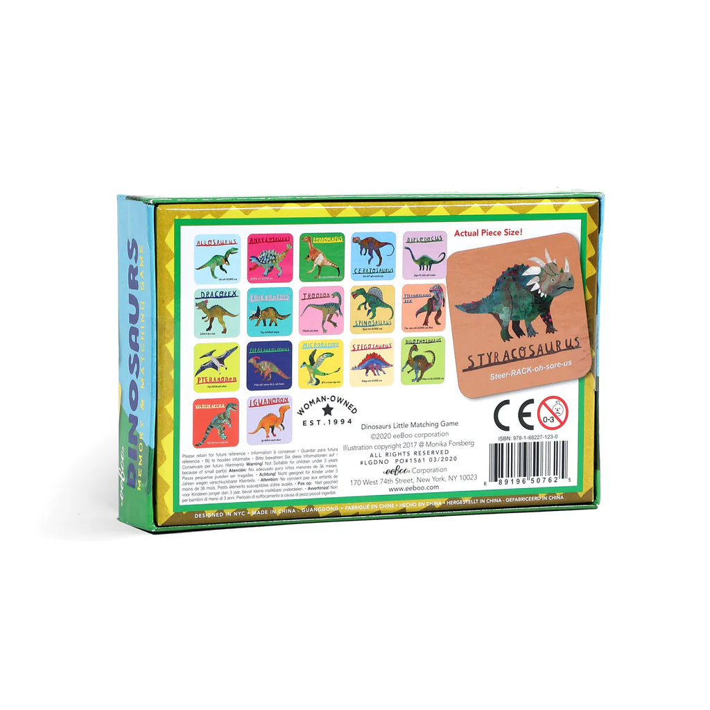 JUEGO PEQUEÑO MEMORICE DINOSAURIOS