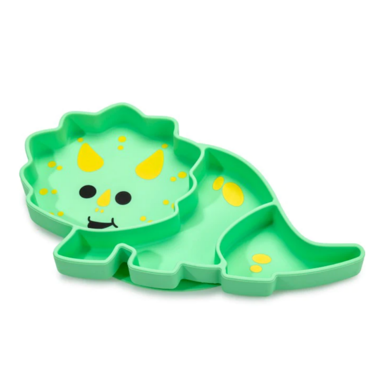 PLATO DE SILICONA CON SUCCIÓN DINOSAURIO
