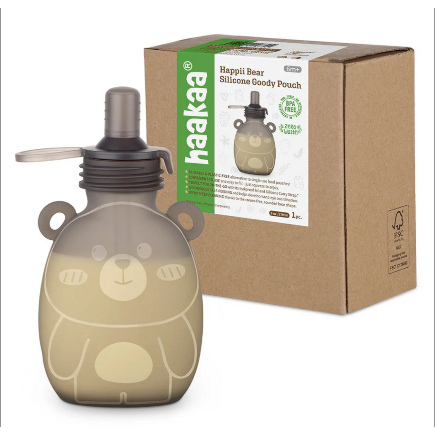 POUCH DE SILICONA HAPPII BEAR - 170 ML