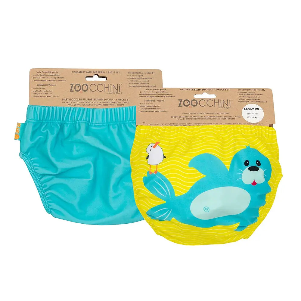 PACK 2 TRAJE DE BAÑO CON PAÑAL FOCA