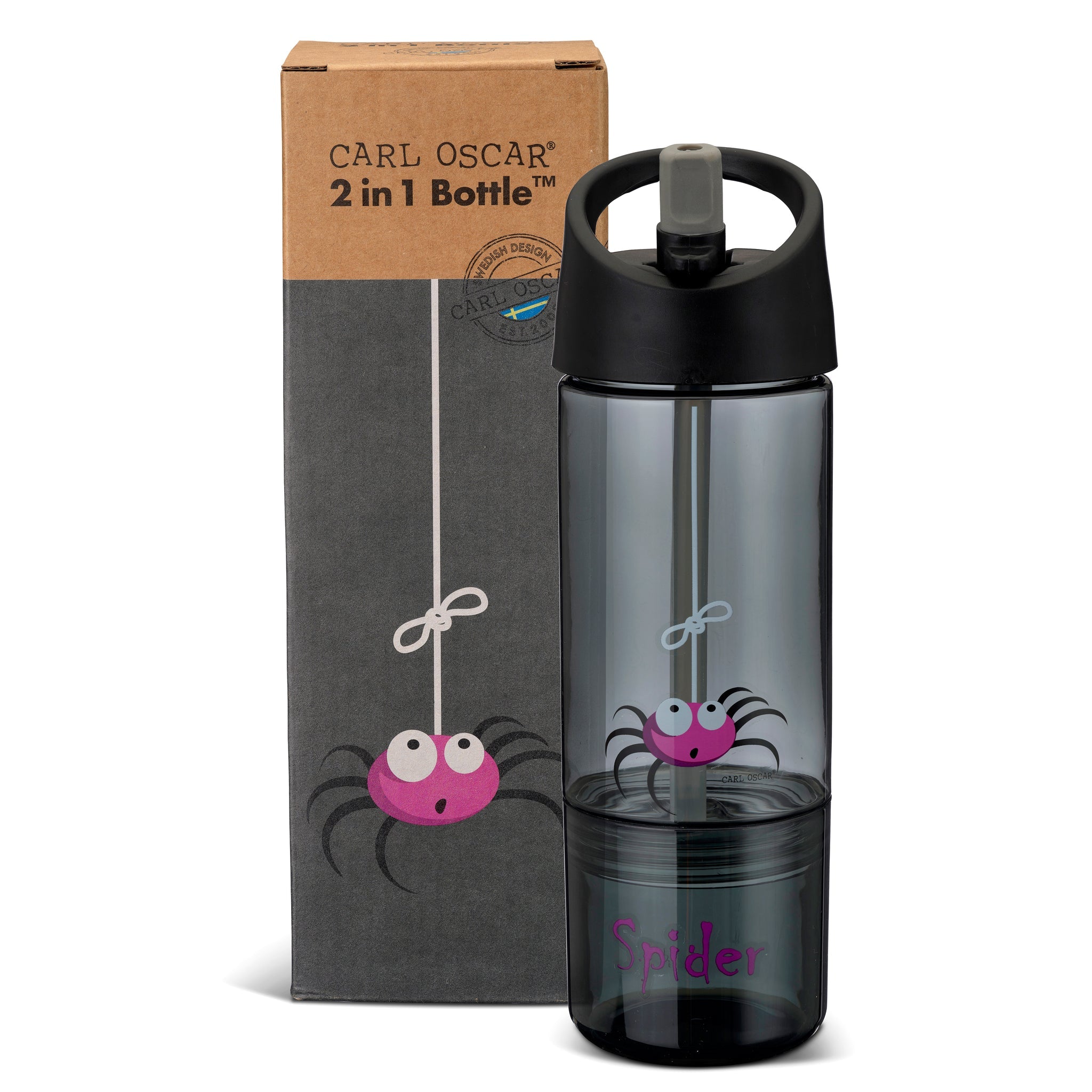 Botella de Agua con Snack Box 2 en 1, 300ml + 150ml