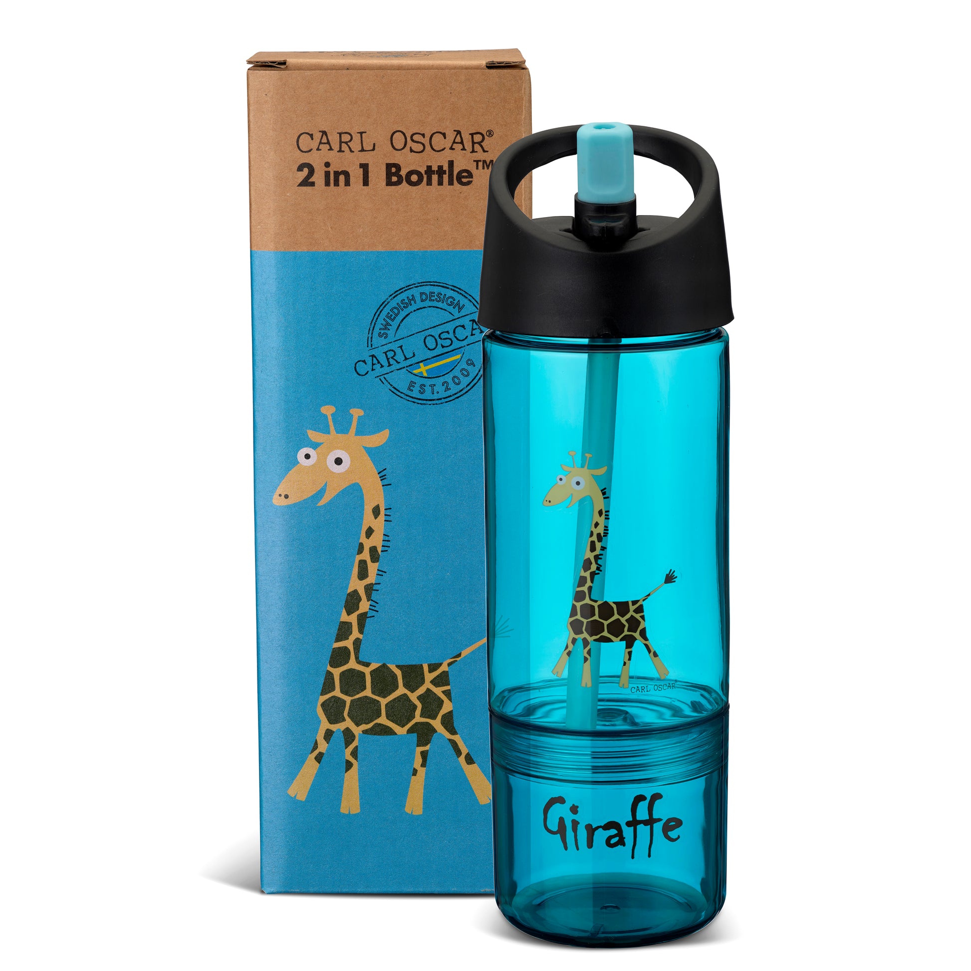 Botella de Agua con Snack Box 2 en 1, 300ml + 150ml