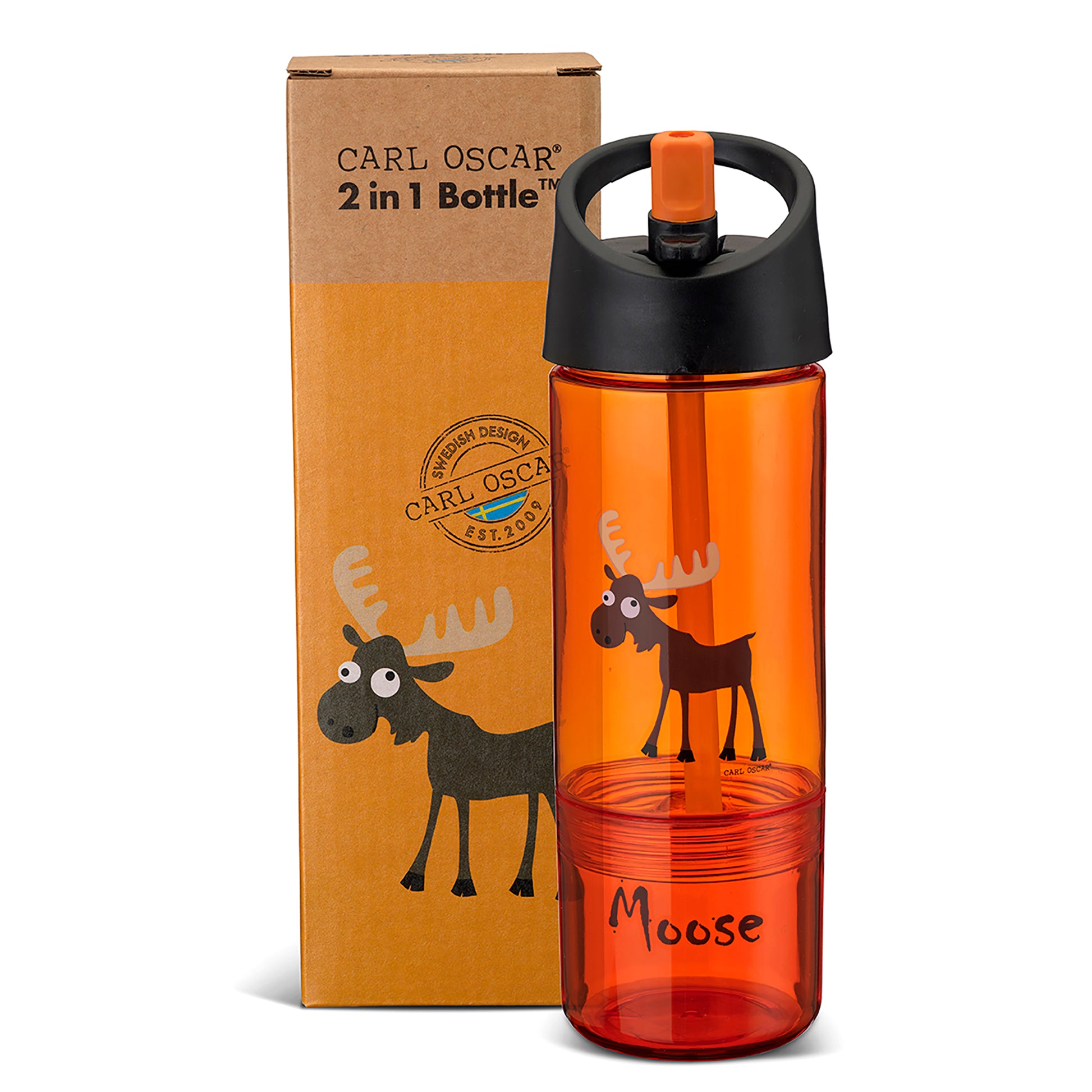 Botella de Agua con Snack Box 2 en 1, 300ml + 150ml