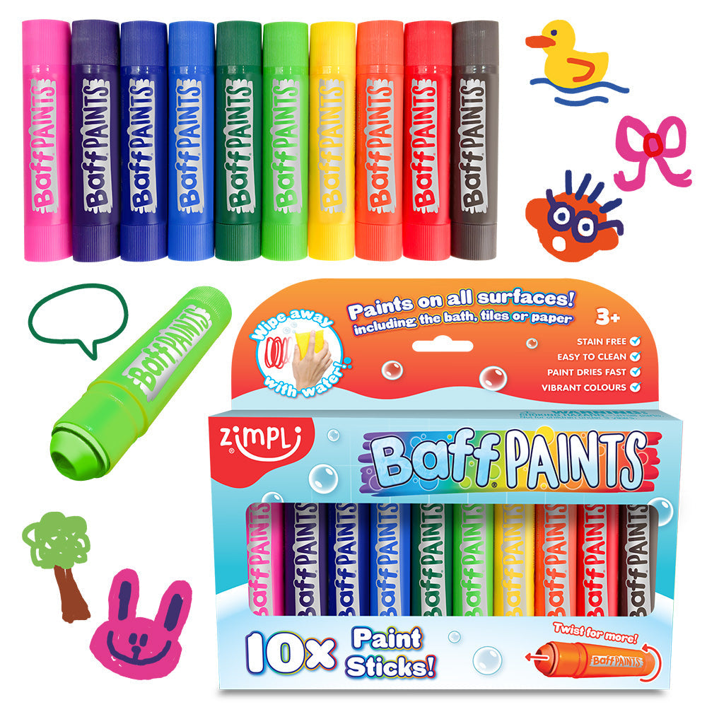 Pinturas para la Tina – 10 Colores Lavables