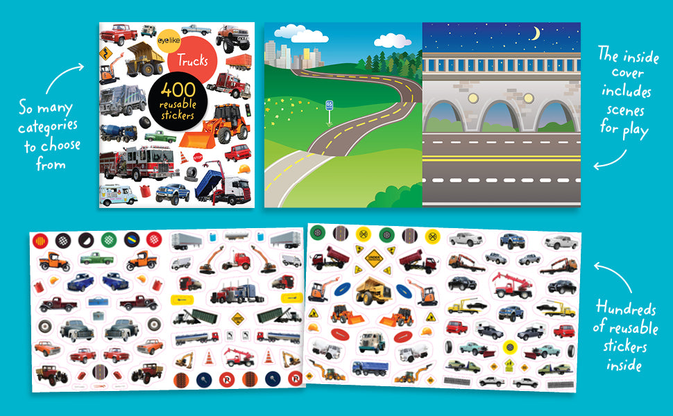 Stickers Reutilizables Trenes