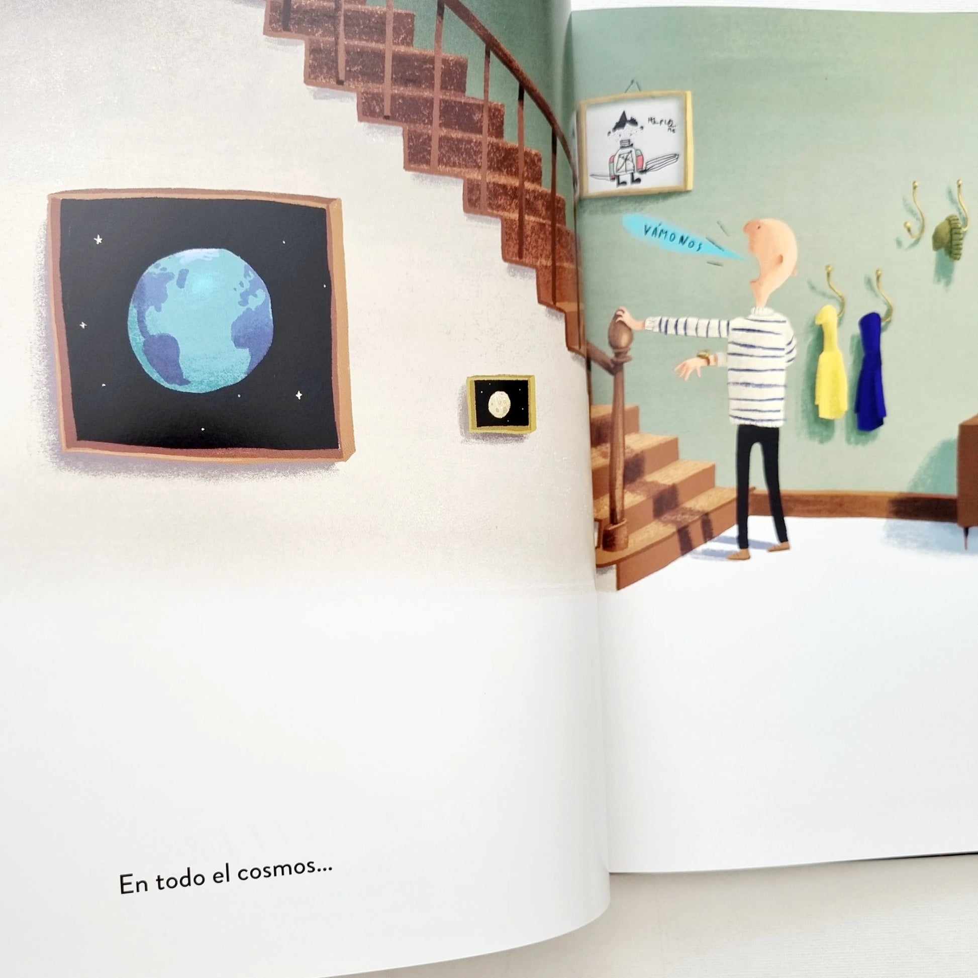 Libro mientras tanto en la tierra