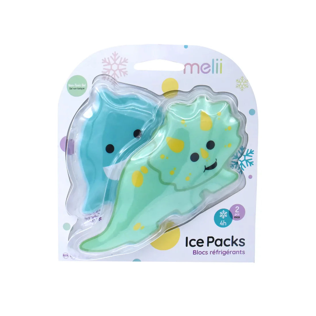 PACK DE 2 GEL FRIOS ICE PACK DINO/TIBURON