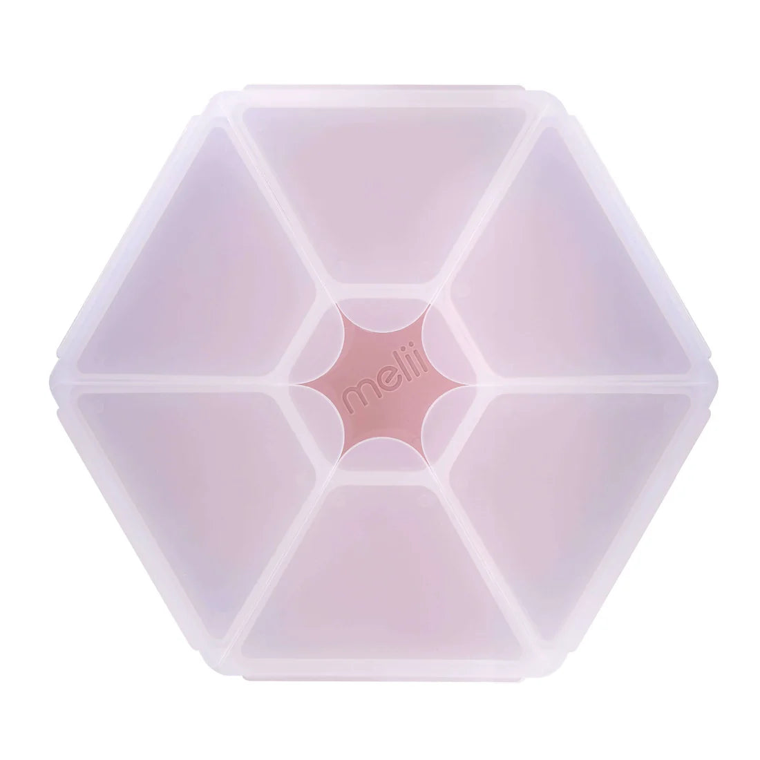 SNACKLE HEXAGONAL 6 COMPARTIMIENTOS ROSADO
