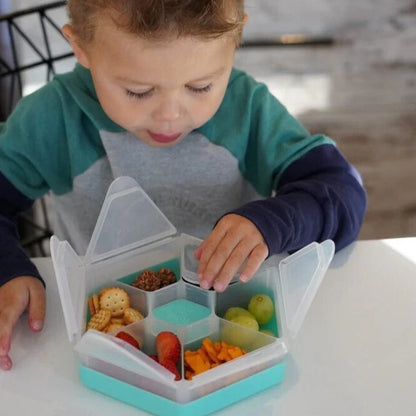 SNACKLE HEXAGONAL 6 COMPARTIMIENTOS AZUL