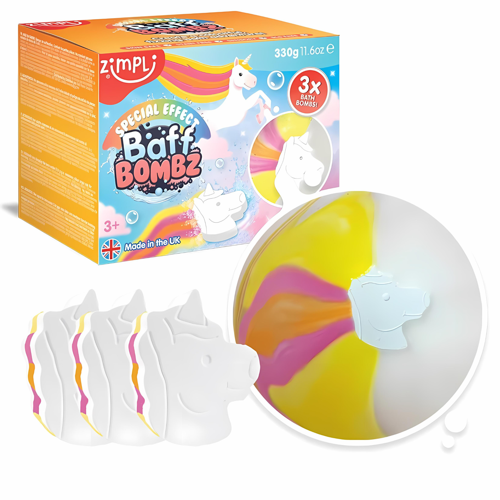 BOMBA EFECTO ESPECIAL UNICORNIO 3 PACK