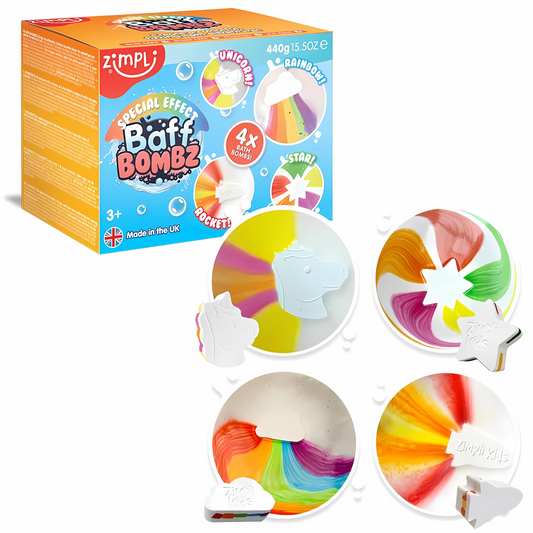 MIX BOMBAS DE BAÑO GRANDES ZIMPLI (4 PACK MIXTO)