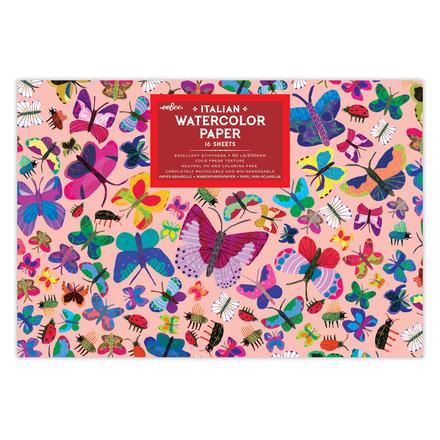 BLOCK DE ACUARELA MARIPOSA Y FLORES