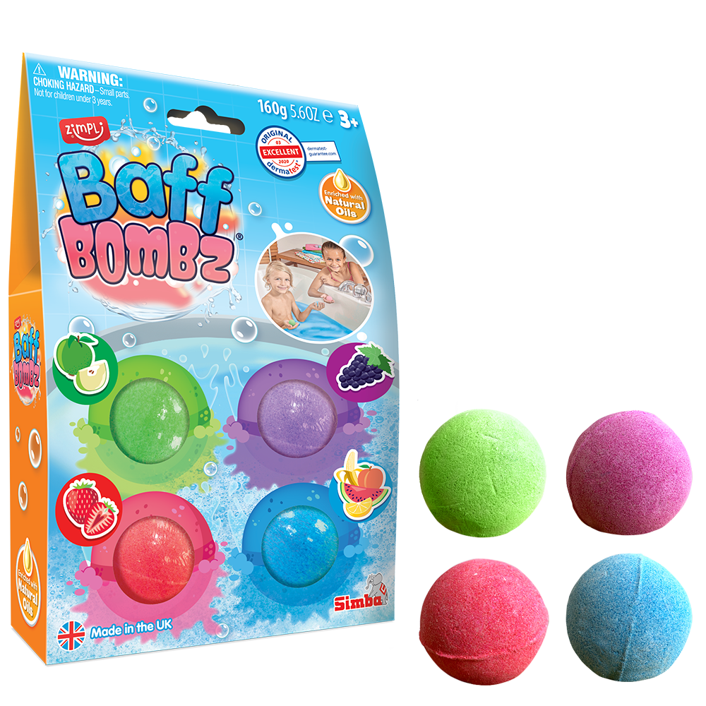 Bombas de Baño Efervescentes Pack 4 Zimpli Kids