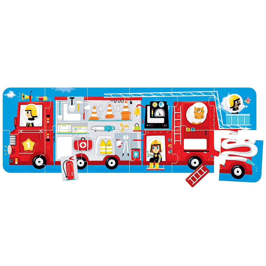 Puzzle Gigante Camión de Bomberos Banana Panda