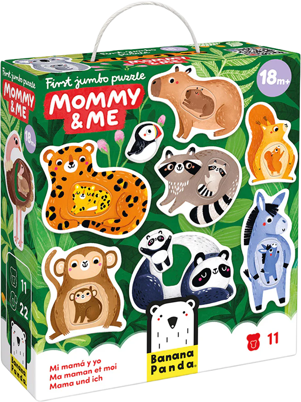 Puzzle Jumbo Mamá y Yo Animales Banana Panda