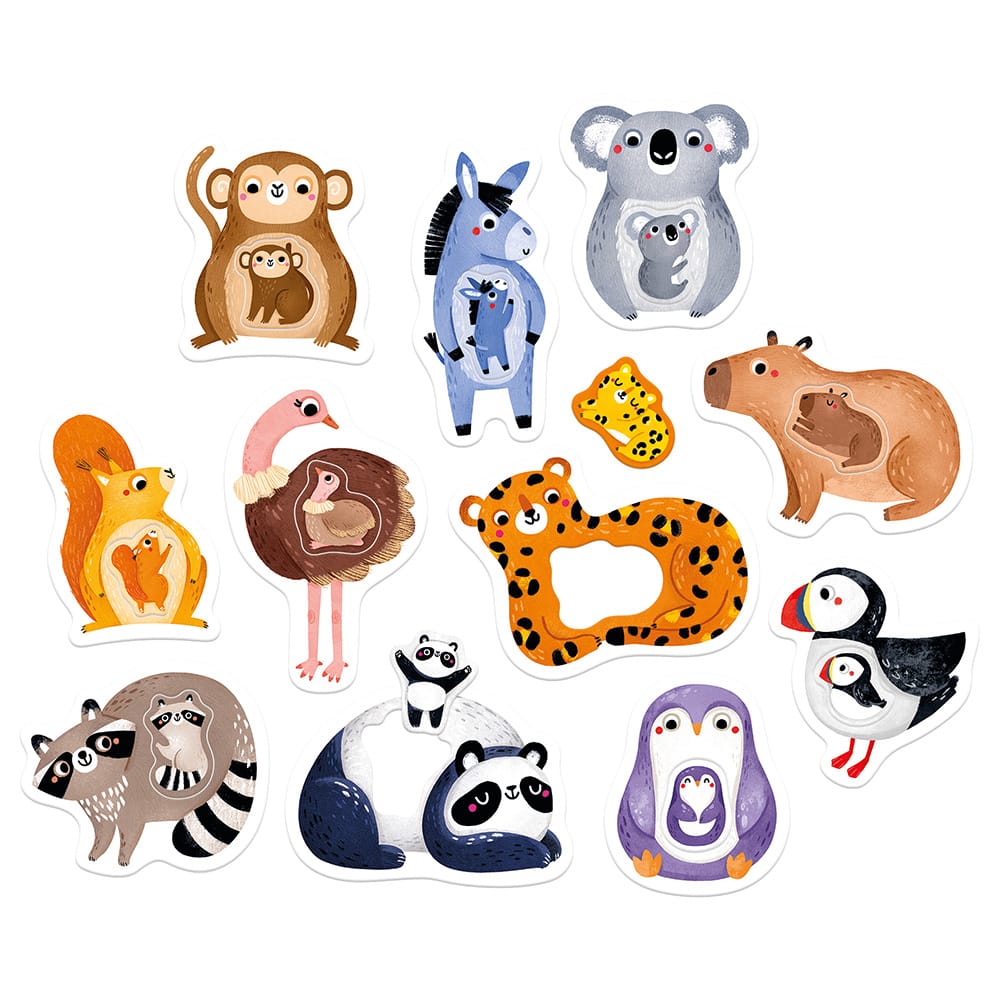 Puzzle Jumbo Mamá y Yo Animales Banana Panda