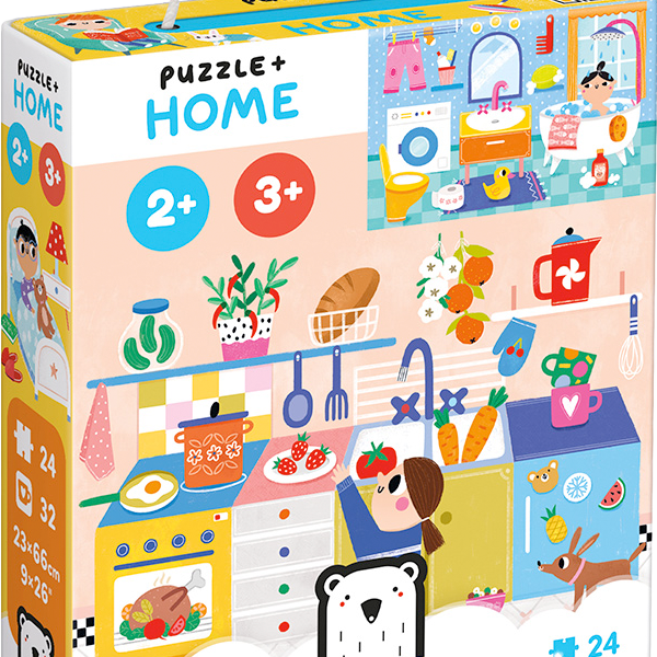 Puzzle y Juego de Búsqueda El Hogar Banana Panda