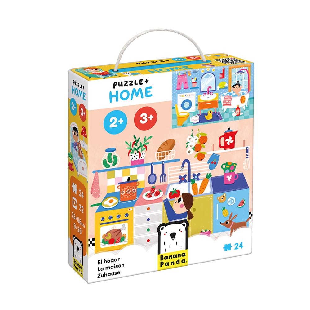 Puzzle y Juego de Búsqueda El Hogar Banana Panda