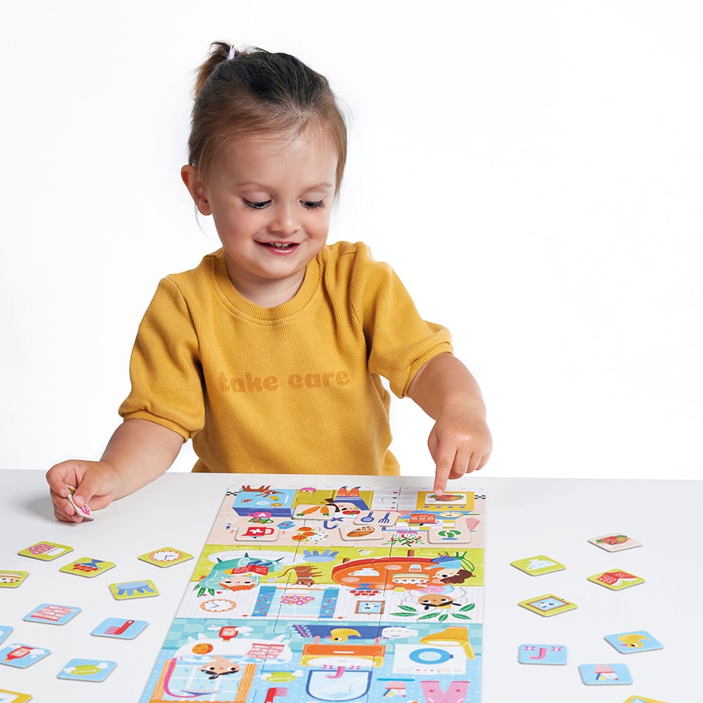Puzzle y Juego de Búsqueda El Hogar Banana Panda