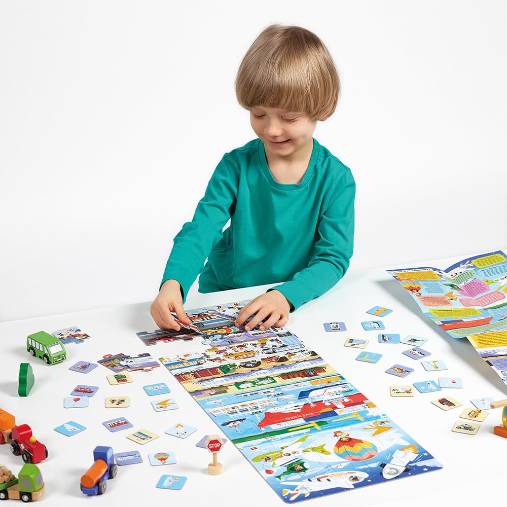 Puzzle y Juego de Búsqueda Transporte Banana Panda