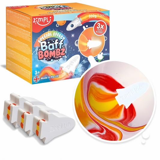 BOMBA DE BAÑO EFECTO ESPECIAL COHETE ZIMPLI (3 PACK)