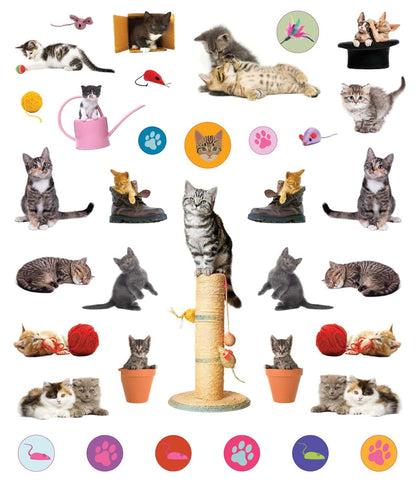 STICKERS REUTILIZABLES GATOS