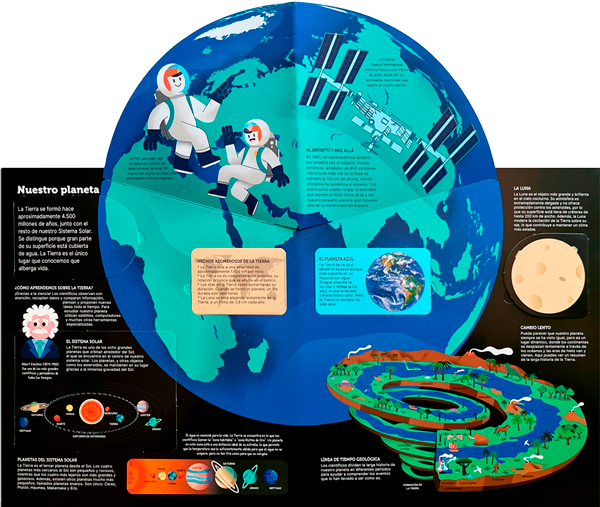 Planeta Tierra — Libro con Pop-Ups, Solapas y Ruedas Giratorias