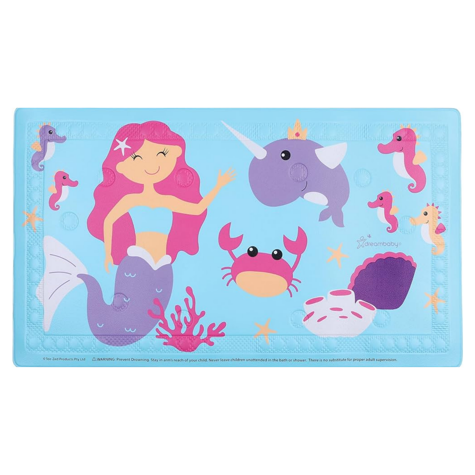 ALFOMBRA ANTIDESLIZANTE DE BAÑO SIRENA DREAMBABY – Mamá Porqué