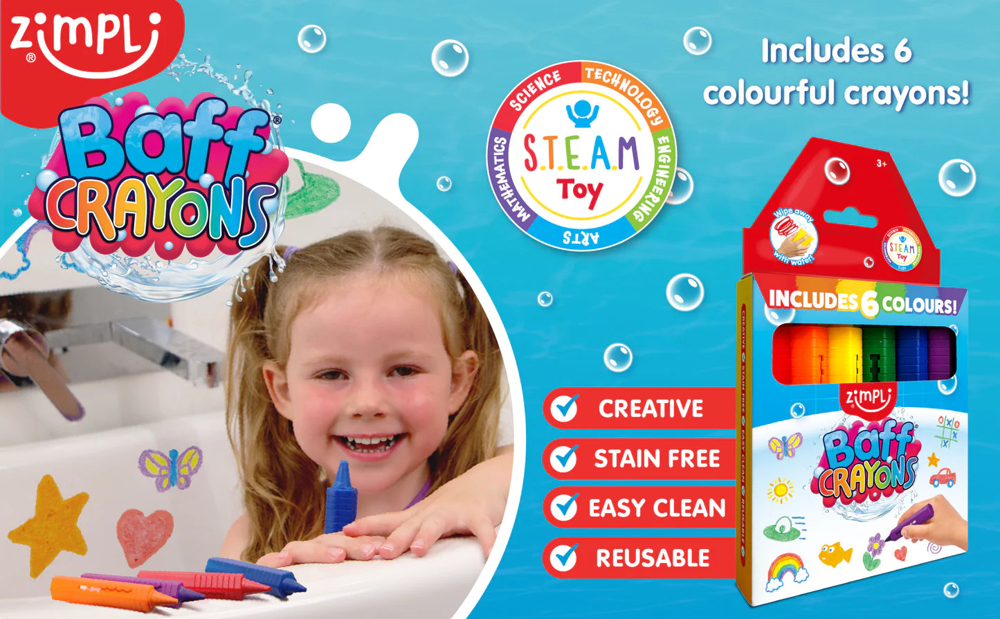 BAFF CRAYONES 6 PACK