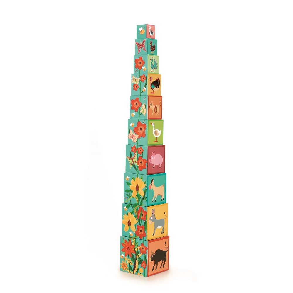 CUBOS PARA APILAR LA GRANJA, 10PCS
