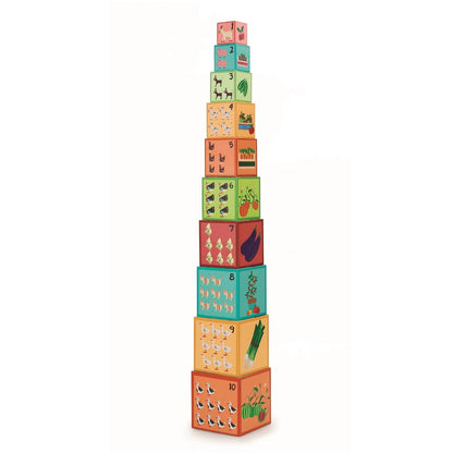 CUBOS PARA APILAR LA GRANJA, 10PCS