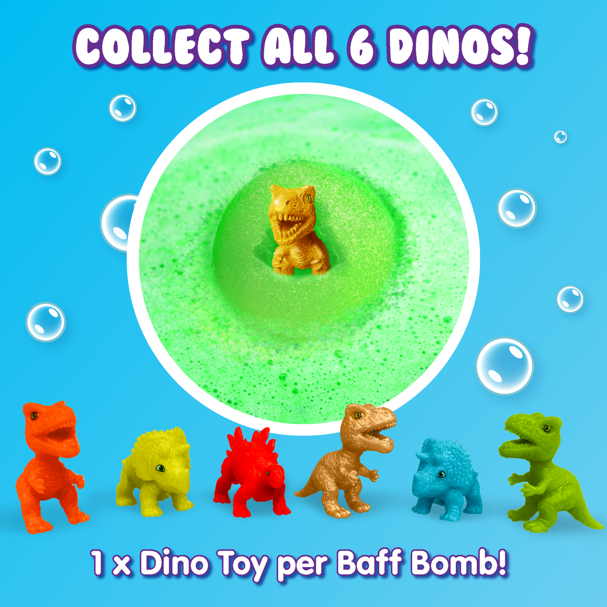 Colección completa de 6 dinosaurios coleccionables Zimpli Kids