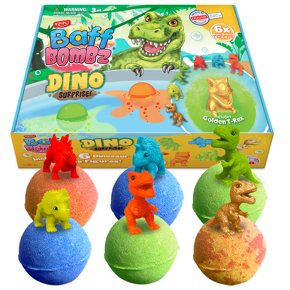 Set Regalo Bombas de Baño Dino Pack 6 Zimpli Kids