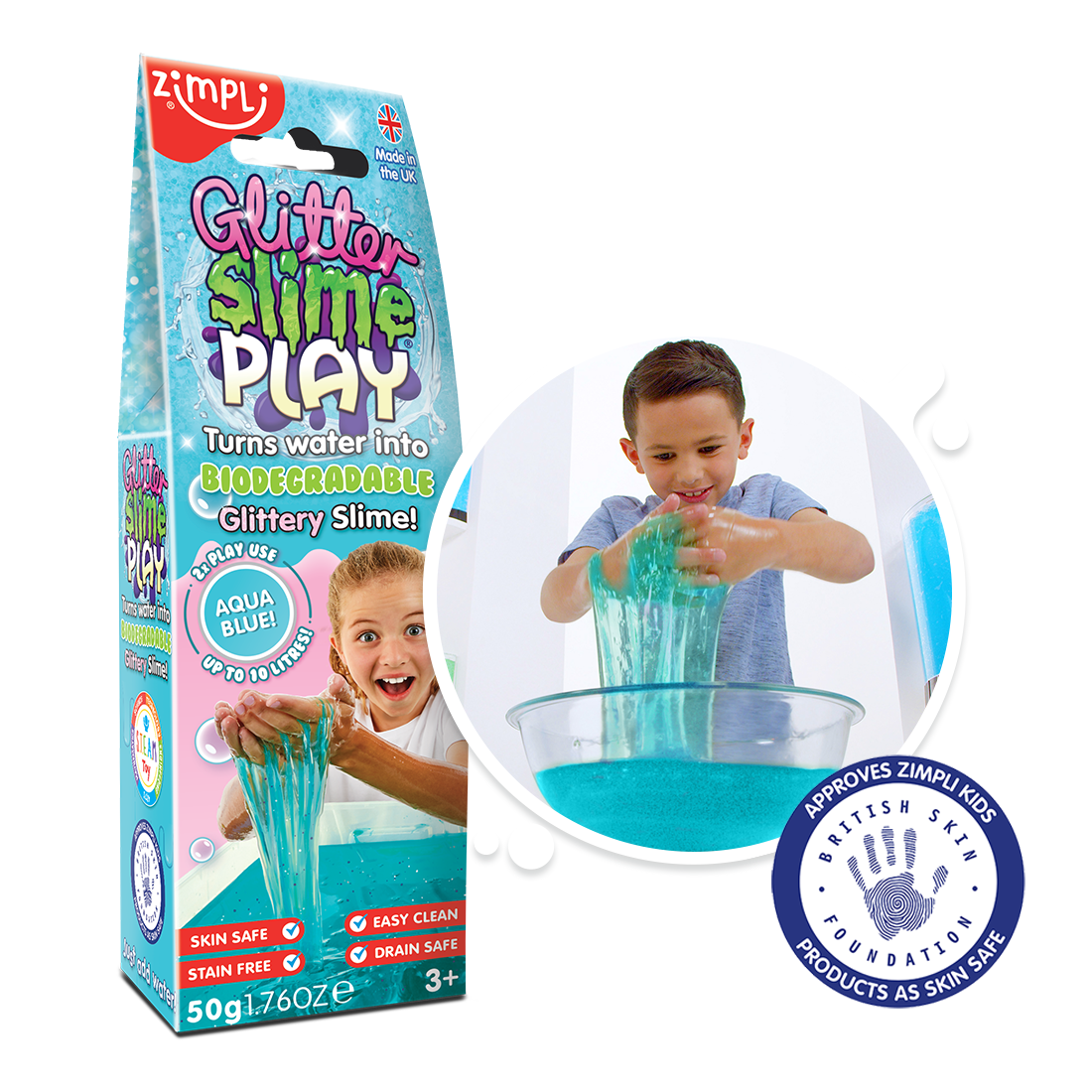 Slime en Polvo con Brillos Aqua Zimpli Kids