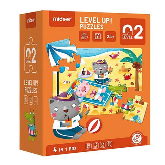 LEVEL UP PUZZLES NIVEL 2 CUATRO ESTACIONES, 4 PUZZLES