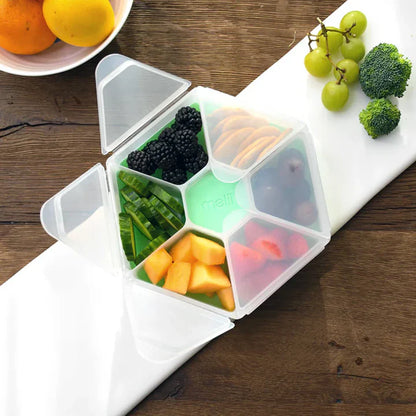 SNACKLE HEXAGONAL 6 COMPARTIMIENTOS AZUL