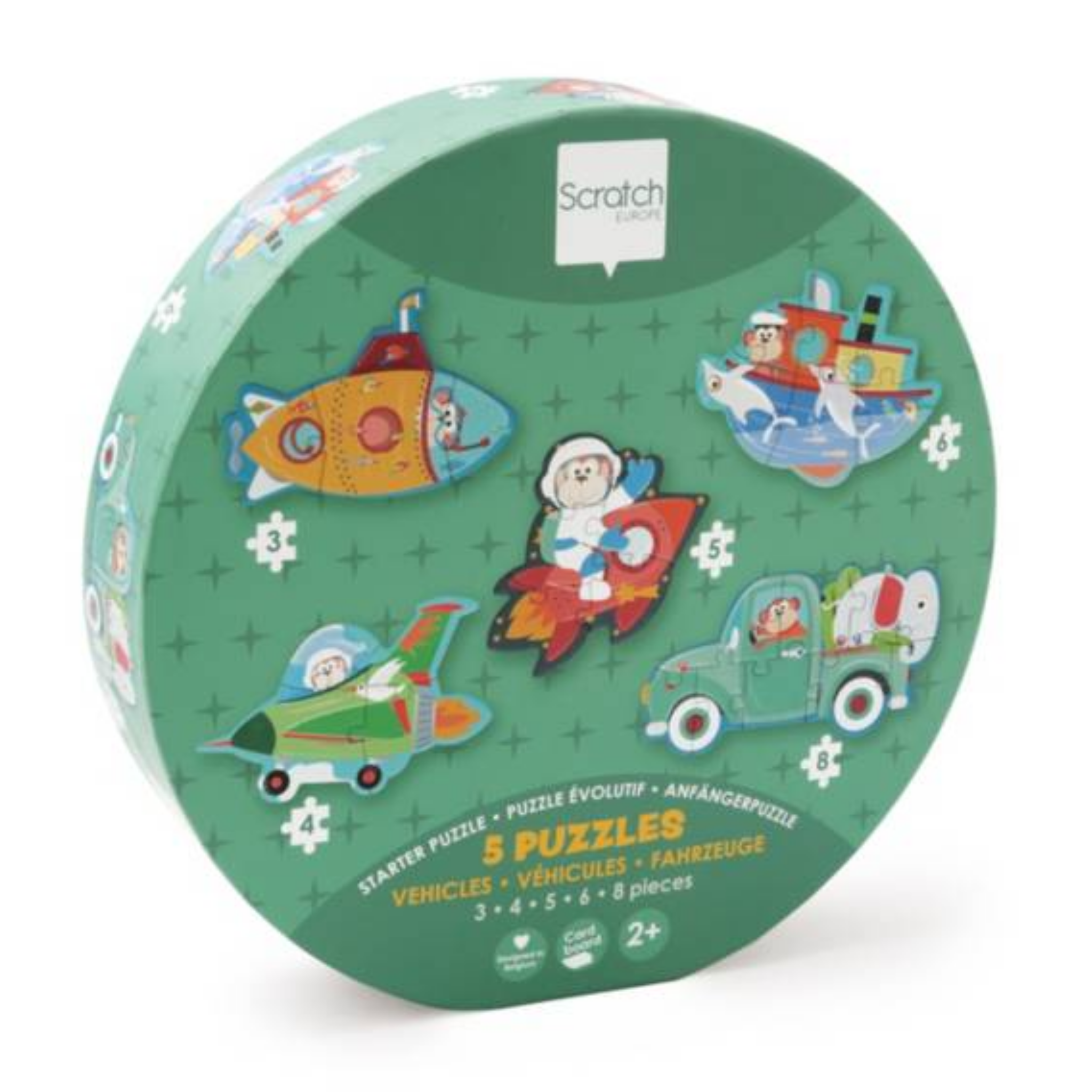 Puzzle Progresivo Vehiculos, 5 Puzzles