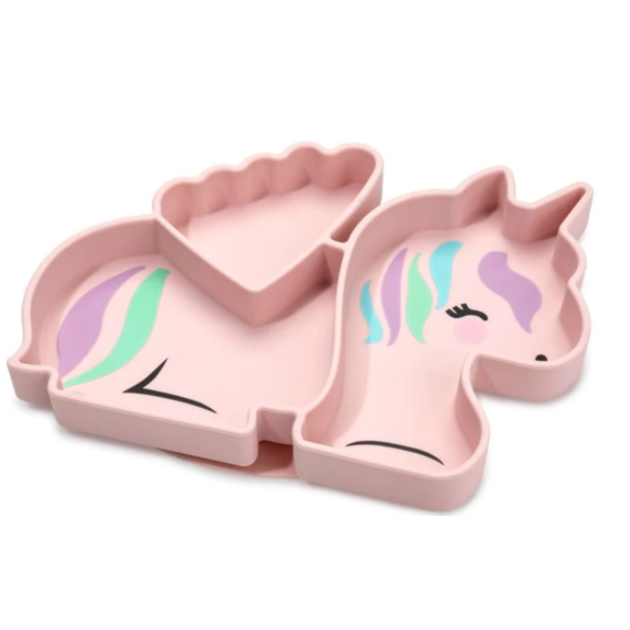 PLATO DE SILICONA CON SUCCIÓN UNICORNIO