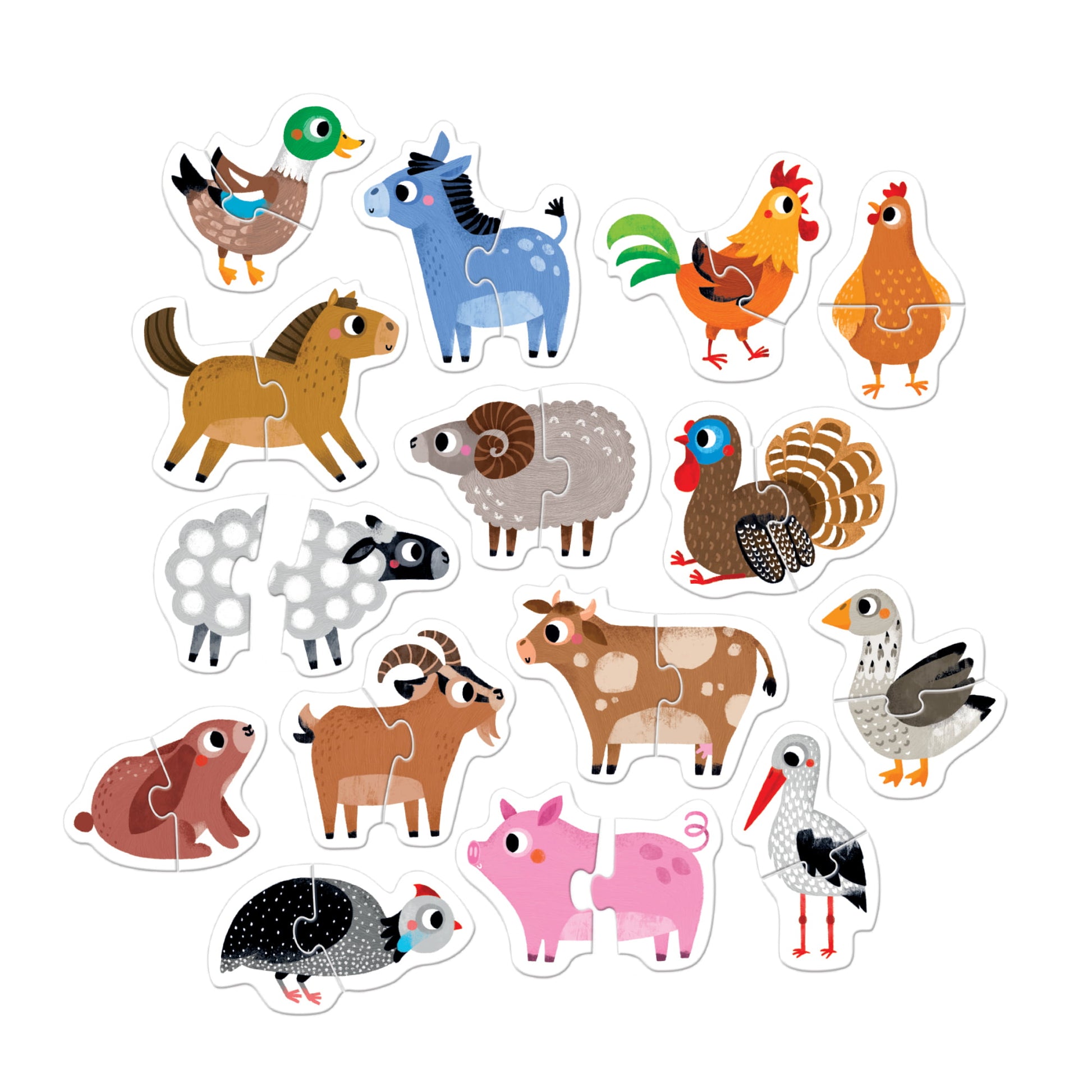 Puzzle Progresivo Animales de la Granja Banana Panda