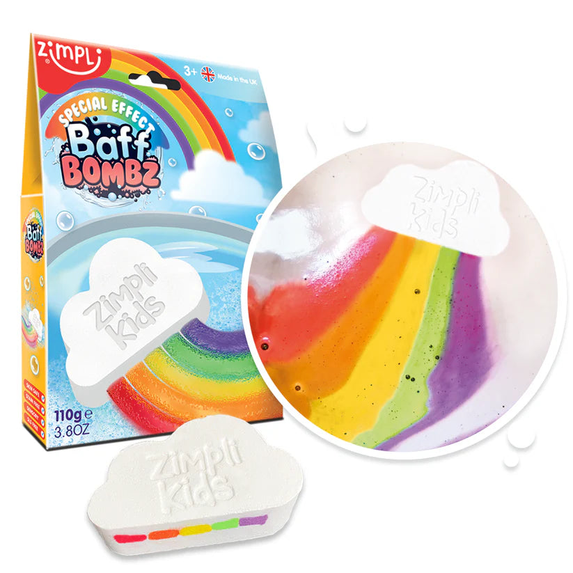 BOMBA DE BAÑO EFECTO ESPECIAL NUBE ARCOIRIS ZIMPLI