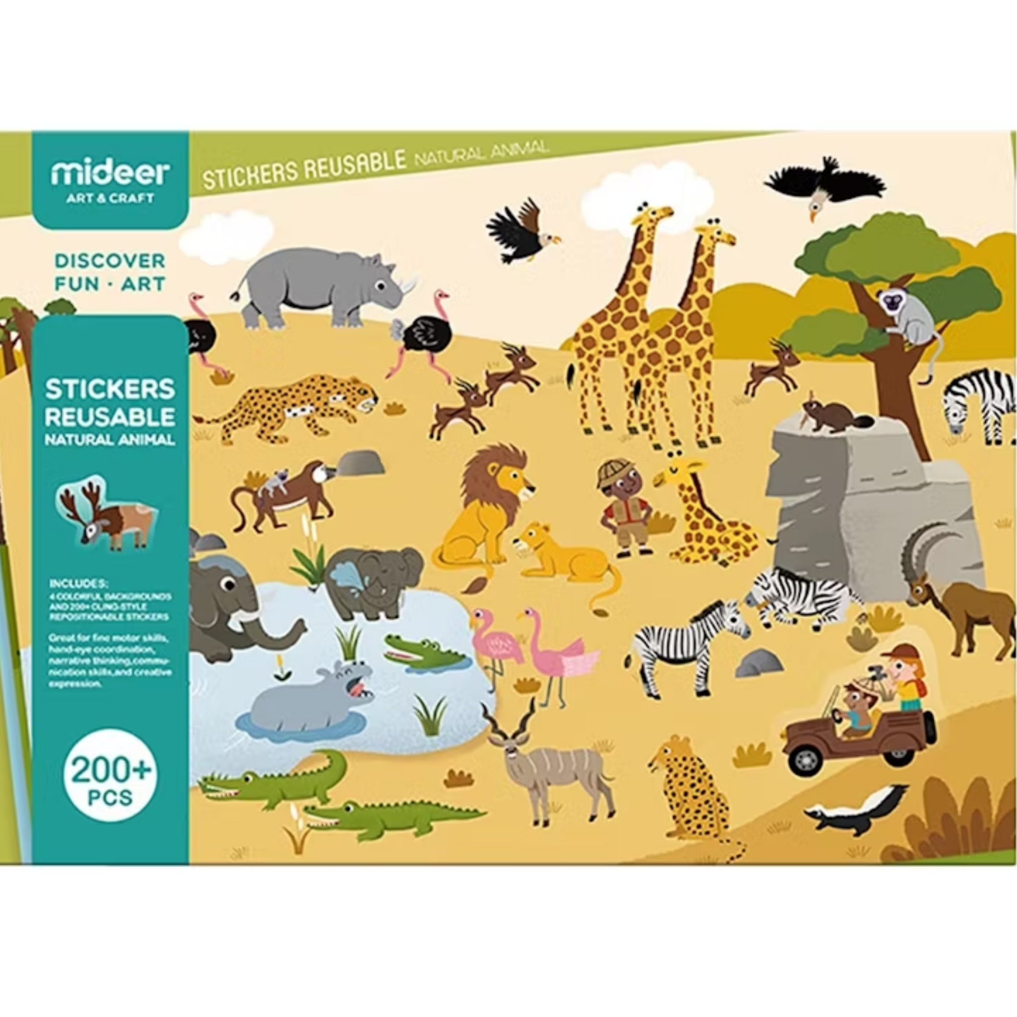 SET STICKER REUTILIZABLES, ANIMALES