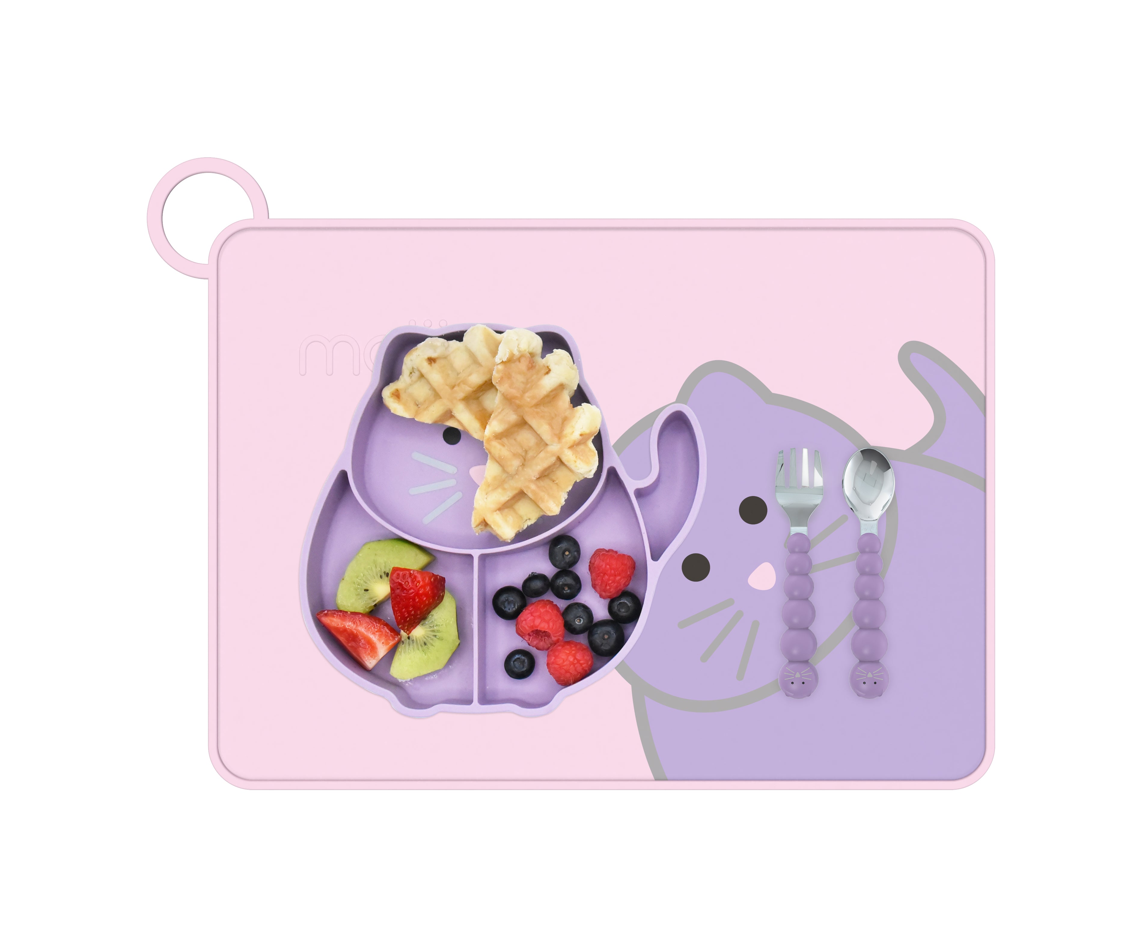 INDIVIDUAL BORDES ELEVADOS 100% SILICONA GATO