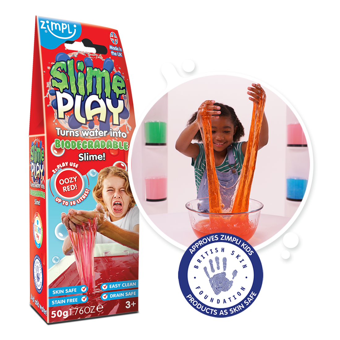 Slime en Polvo para el Baño Rojo Zimpli Kids