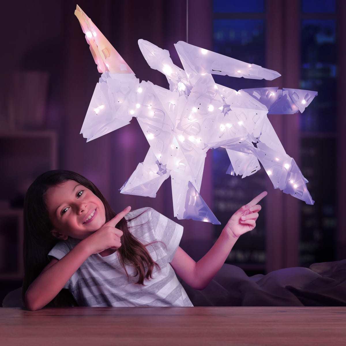 Rompecabezas 3D con luces LED Unicornio Creatto