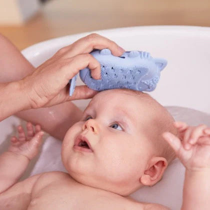 CEPILLO Y ESPONJA PARA BEBE LULLABY BLUE