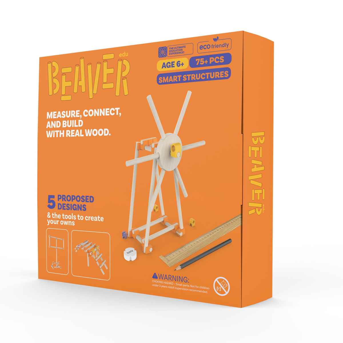 Caja del Kit de Construcción en Madera Beaver Edu Beginner Estructuras
