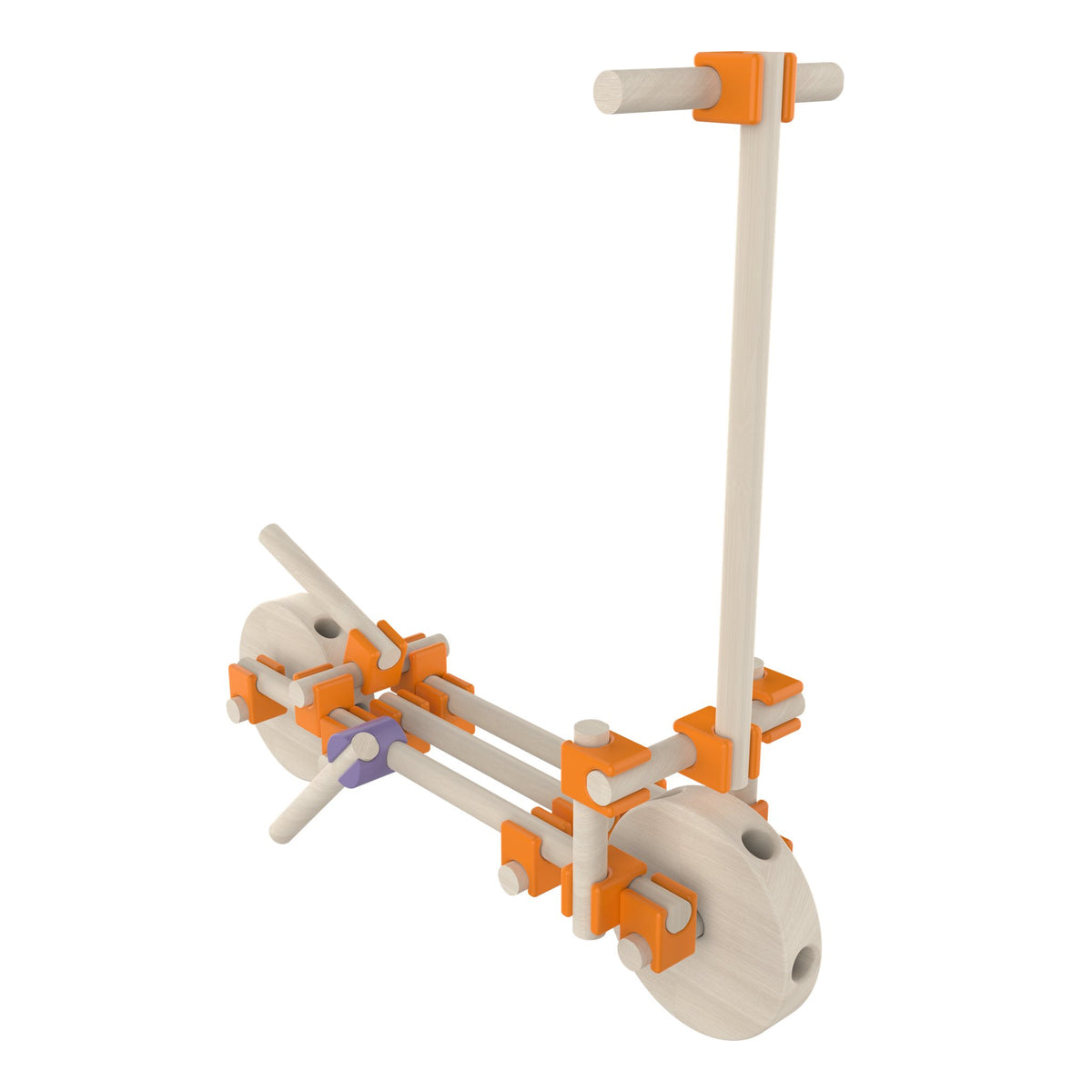 Scooter de madera armado con el kit Beaver Vehículos